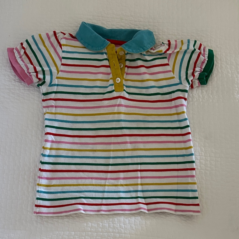 Mini Boden Multicolor Striped Polo Shirt